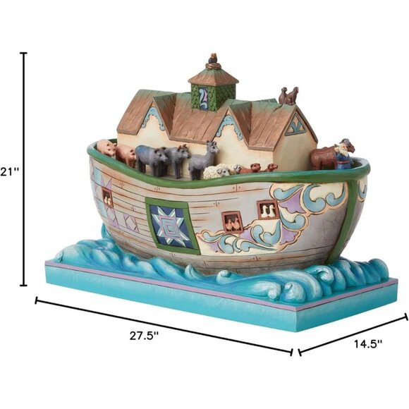 Enesco Jim Shore Heartwood Creek Noah's Ark Set Sail with Faith Figurine NIB NEW - Picture 10 of 10